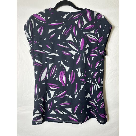 Classiques Entier Women's Silk Abstract Blouse Fully Lined, Side Zip, Size M - Picture 4 of 5